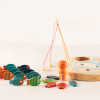 Kids Wood Magnetic 26pcs Letters Fishing Montessori Materials Educational Wooden Toys For Children Magnets Alphabet Fish Toy