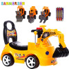 Baby Large Excavator Ride On Toy Balance Walker Simulation Electric Excavator With Music Toys Gift for 2-6 Years Old Kids Toy
