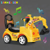 Baby Large Excavator Ride On Toy Balance Walker Simulation Electric Excavator With Music Toys Gift for 2-6 Years Old Kids Toy