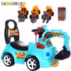 Baby Large Excavator Ride On Toy Balance Walker Simulation Electric Excavator With Music Toys Gift for 2-6 Years Old Kids Toy