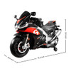 Aprilia Licensed 12V Kids Motorcycle Electric Motorcycle Ride On Toy w/ Training Wheels Spring Suspension LED Lights Bluetooth