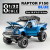 Scale 1/32 Raptor F150 Monster Truck Pickup Metal Diecast Alloy Cars Model Toy Car For Boys Child Kids Toys Vehicle Hobbies