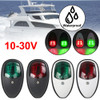 2pcs Multifunctional LED Navigation Light Signal Warning Lamp 12V for Marine Boats Yacht Truck Speedboats Caravan