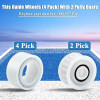 Guide Wheels With Pully Gears 2 Pulley Gears Replacement Accessories Pool Cleaner Enhancement Sturdy Replacement Parts 4PCS Set