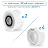 Guide Wheels With Pully Gears 2 Pulley Gears Replacement Accessories Pool Cleaner Enhancement Sturdy Replacement Parts 4PCS Set