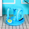 Baby Inflatable Swim Ring Float Circle Seat with Awning for Swimming Pool Mat Bathtub Infant Tank Summer Water Play Game