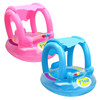 Baby Inflatable Swim Ring Float Circle Seat with Awning for Swimming Pool Mat Bathtub Infant Tank Summer Water Play Game