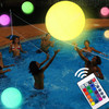 Inflatable Glow Pool Float Ball Pvc LED Beach Ball 16 Colors Lightweight Portable for Smmer Outdoor Beach Game Water Pool Party