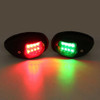 8 LED Navigation Lights For Boats Yacht Lights Waterproof Sailing Lamp Signal Boat Accessories Marine Green Red 12V 2Pcs