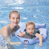 Mambobaby Baby Floatie Add Tai Baby Pool Float with Canopy Non Inflatable Solid Upgrade Leather Baby Floats for Aged 3-24 Months