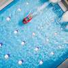 5.5m Lane Line Dividing Lines with 11 Floats & 2 Hooks Swimming Pool Safety Separation Line for Swimming Competition