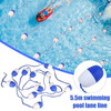 5.5m Swimming Pool Safety Divider Rope with 11 Floats & 2 Hooks Lane Line Dividing Lines for Swimming Competition