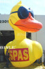 Hot sale water decorated yellow giant inflatable promotion duck with custom logo big rubber duck balloon for advertising