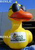 Hot sale water decorated yellow giant inflatable promotion duck with custom logo big rubber duck balloon for advertising