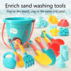 Children Sand Toys 13/18PCS Summer Beach Game Sand Bucket Shovel Silicone Sandbox Outdoor Water Fun Beach Toys Gifts for Kids