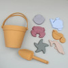 New 8 Pcs/lot Beach Baby Toys for Children Silicone Beach Toys Outdoor Sand Bucket Toy Sand Digging Shovels Kits Baby Beach Toys