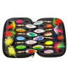 Portabale Fly Fishing Lure Spinner Spoon Bait Foam Box Trout Flies Fishook Fish Hook Hard EVA Storage Case Container Bag