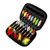 Portabale Fly Fishing Lure Spinner Spoon Bait Foam Box Trout Flies Fishook Fish Hook Hard EVA Storage Case Container Bag