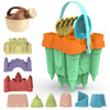 Beach Accessories Beach Sand Toys Set Yellow Summer Toys Castle Bucket Play Sand Set Plastic Fun Castle Sand Mold Toy