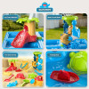 4-in-1 Sand And Water Table 15PCS Sandbox Table with Beach Sand Water Toy Kids Activity Sensory Play Table Summer Outdoor Toys