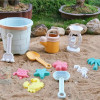 Beach Toys With Mesh Bag 12 Pcs Sand Castle Toys Large Size Sandbox Toy Set Summer Beach Toys Enhance Hand-Eye Coordination For