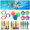 Children's Pool Diving Toy Submersible Torpedo Treasure Hunt Water Toy Swimming Training Tool Summer Outdoor Water Gift Set