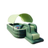 Inflatable Kid Swimming Pool with Awning Thicken PVC Large Children's Paddling Pool with Slide Outdoor Swimming Pools for Family