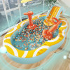 2.1M-3M Inflatable Swimming Pool with Slides Sun Shade Large Family Children Baby Play Outdoor Pool Folding Pool for Garden