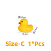 Ovly Little Yellow Duck with Squeeze Sound Bath Toy Soft Rubber Float Cute Duck Play Bath Christmas Gift For Children Kids Baby