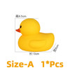 Ovly Little Yellow Duck with Squeeze Sound Bath Toy Soft Rubber Float Cute Duck Play Bath Christmas Gift For Children Kids Baby