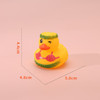 Ovly Little Yellow Duck with Squeeze Sound Bath Toy Soft Rubber Float Cute Duck Play Bath Christmas Gift For Children Kids Baby