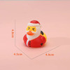 Ovly Little Yellow Duck with Squeeze Sound Bath Toy Soft Rubber Float Cute Duck Play Bath Christmas Gift For Children Kids Baby