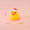 Ovly Little Yellow Duck with Squeeze Sound Bath Toy Soft Rubber Float Cute Duck Play Bath Christmas Gift For Children Kids Baby