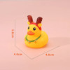 Ovly Little Yellow Duck with Squeeze Sound Bath Toy Soft Rubber Float Cute Duck Play Bath Christmas Gift For Children Kids Baby