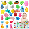 10Pcs/set Baby Cute Animals Bath Toy Swimming Water Toys Soft Rubber Float Squeeze Sound Kids Wash Play Funny toys Gifts