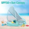 Baby Swimming Pool Float With Sun Canopy Inflatable Infant Floating Swim Rings Kids Swim Pool Accessories Circle Bathing Summer