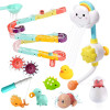 Baby Bathtub Toy DIY Wall Suction Water Slide Bathtub Toys For Kids Mini Shower Sprinkler Bathroom Toys With Floating Animals