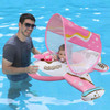 Swimbobo Pink Outdoor Summer Water Gun Play Plane Inflatable Kids Seat Float Baby Swim Ring for Children With Canopy