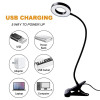 48 LEDs Desk Lamp Clip USB Book Light Bedside 360° Flexible Eye Protection Gooseneck Reading Light Brightness Adjustable 3 Leve