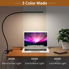 10W LED Desk Lamp with Clamp Dimmable Clip On Reading Light 10 Brightness Level 3 Lighting Modes Flexible Study Table Lamp USB