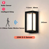 LED Outdoor Waterproof IP65 Wall Lamp Porche Balcony GardenWith Motion Sensor Wall Light Outdoor Lighting 20W Wall Lamp