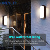 16W 20W Outdoor LED Wall Lamp Garden Porch Surface Mounted Oval Sconce Bathroom Moistureproof Ceiling Light 110V 220V