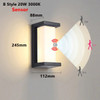 LED Outdoor Lights Waterproof IP65 Motion Sensor Light Wall Light AC85-265V Porch Lights Balcony Garden Lights Outdoor Wall Lamp