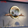APRIL Solar Outdoor Mural Lamp Creative Circular Landscape Waterproof Mural Villa Courtyard Decoration Painting