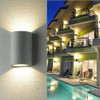 SANDIY Outdoor Wall Light Garden Lamps 2 Head Outside Up Down Sconce for House Patio Porch Garage Gate Balcony Yard Waterproof
