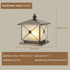 AOSONG Outdoor Electricity Post Lamp Vintage Creative Chinese Brass Pillar Light LED Waterproof IP65 for Home Villa Courtyard