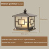 AOSONG Outdoor Electricity Post Lamp Vintage Creative Chinese Brass Pillar Light LED Waterproof IP65 for Home Villa Courtyard
