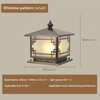 Hongcui Outdoor Electricity Post Lamp Vintage Creative Chinese Brass Pillar Light LED Waterproof IP65 for Home Villa Courtyard