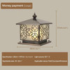 Hongcui Outdoor Electricity Post Lamp Vintage Creative Chinese Brass Pillar Light LED Waterproof IP65 for Home Villa Courtyard