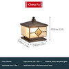 TINNY Outdoor Electricity Post Lamp Vintage Creative Chinese Brass Pillar Light LED Waterproof IP65 for Home Villa Courtyard